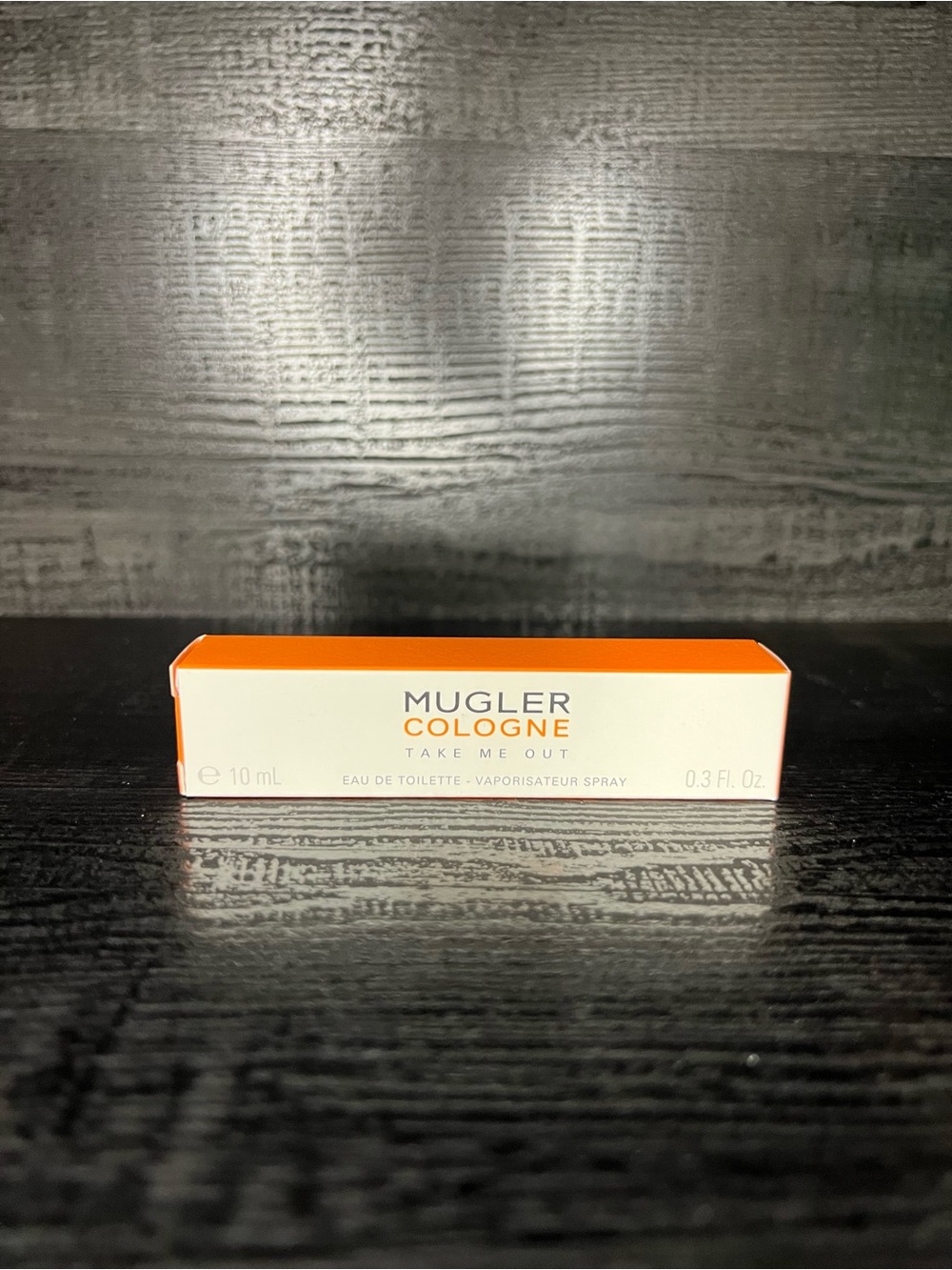 Mugler Cologne Take Me Out Orange & White Travel Spray Box